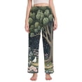 thumbnail image 1 of FORMRS Women's Pajama Pants with Pockets Soft Comfy Loungewear Sleep Bottom, Sizes S-2XL, Green Forest Scene, 1 of 8