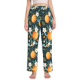 thumbnail image 1 of FORMRS Women's Pajama Pants with Pockets Soft Comfy Loungewear Sleep Bottom, Sizes S-2XL, Green Oranges, 1 of 8