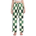 thumbnail image 1 of FORMRS Women's Pajama Pants with Pockets Soft Comfy Loungewear Sleep Bottom, Sizes S-2XL, Green and White Plaid Pattern, 1 of 8