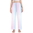 thumbnail image 1 of FORMRS Women's Pajama Pants with Pockets Soft Comfy Loungewear Sleep Bottom, Sizes S-2XL, Light Blue Stripes, 1 of 8