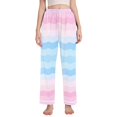 thumbnail image 1 of FORMRS Women's Pajama Pants with Pockets Soft Comfy Loungewear Sleep Bottom, Sizes S-2XL, Light Pink Stripes, 1 of 8