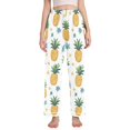 thumbnail image 1 of FORMRS Women's Pajama Pants with Pockets Soft Comfy Loungewear Sleep Bottom, Sizes S-2XL, Pineapple, 1 of 8