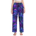 thumbnail image 1 of FORMRS Women's Pajama Pants with Pockets Soft Comfy Loungewear Sleep Bottom, Sizes S-2XL, Purple Mushrooms Pattern, 1 of 8