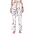 thumbnail image 1 of FORMRS Women's Pajama Pants with Pockets Soft Comfy Loungewear Sleep Bottom, Sizes S-2XL, Purple Wildflowers, 1 of 8
