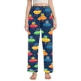 thumbnail image 1 of FORMRS Women's Pajama Pants with Pockets Soft Comfy Loungewear Sleep Bottom, Sizes S-2XL, Rainbow Space Cat, 1 of 8
