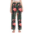 thumbnail image 1 of FORMRS Women's Pajama Pants with Pockets Soft Comfy Loungewear Sleep Bottom, Sizes S-2XL, Red Flamingo Pattern, 1 of 8