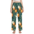 thumbnail image 1 of FORMRS Women's Pajama Pants with Pockets Soft Comfy Loungewear Sleep Bottom, Sizes S-2XL, Retro Floral Orange, 1 of 8