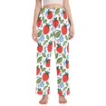thumbnail image 1 of FORMRS Women's Pajama Pants with Pockets Soft Comfy Loungewear Sleep Bottom, Sizes S-2XL, Vibrant Strawberries, 1 of 8