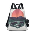 thumbnail image 1 of FORMRS Women's Travel Backpack Purse Anti-Theft Hidden Pockets Casual Shoulder Bag, Abstract Elephant, 1 of 7