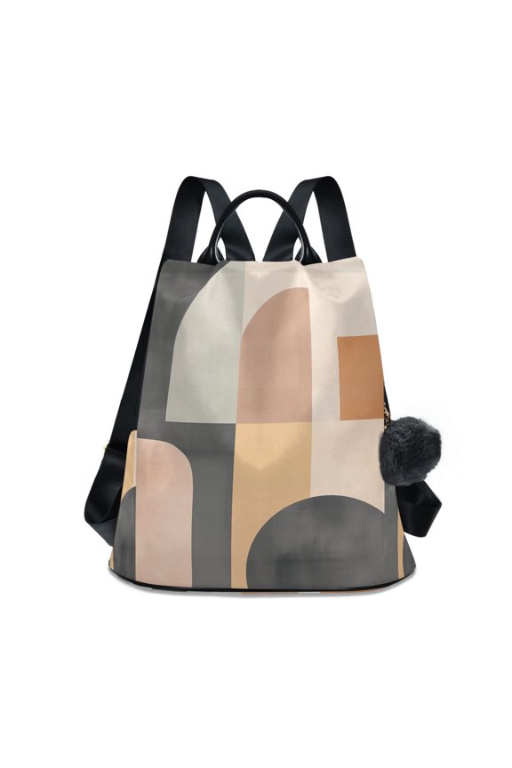 Women's Travel Backpack Purse Anti-theft Hidden Pockets Casual Shoulder Bag, Abstract Shapes