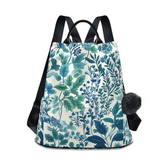 FORMRS Women's Travel Backpack Purse Anti-theft Hidden Pockets Casual Shoulder Bag, Beautiful Leaves Pattern