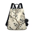 thumbnail image 1 of FORMRS Women's Travel Backpack Purse Anti-Theft Hidden Pockets Casual Shoulder Bag, Beige Birds, 1 of 7