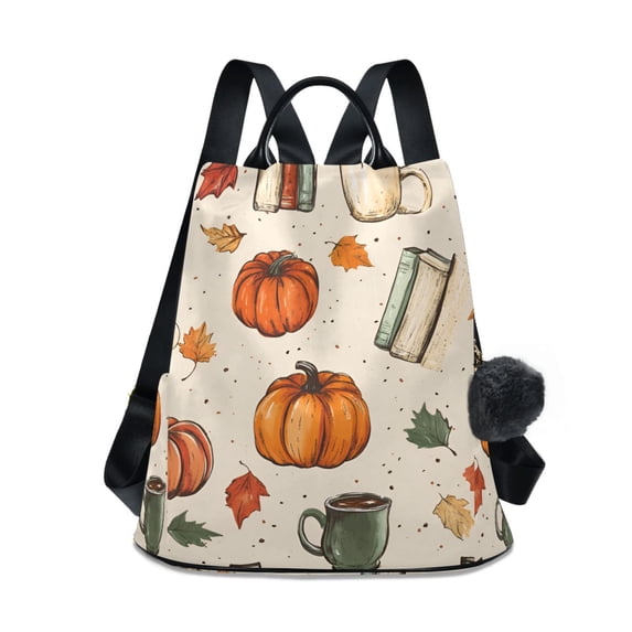 FORMRS Women's Travel Backpack Purse Anti-theft Hidden Pockets Casual Shoulder Bag, Beige Fall Coffee