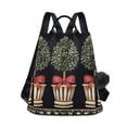 thumbnail image 1 of FORMRS Women's Travel Backpack Purse Anti-Theft Hidden Pockets Casual Shoulder Bag, Beige Striped Trees, 1 of 7