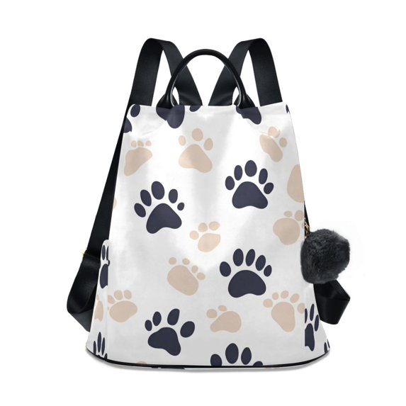 FORMRS Women's Travel Backpack Purse Anti-Theft Hidden Pockets Casual Shoulder Bag, Black Cat Paw