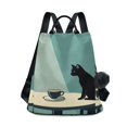 thumbnail image 1 of FORMRS Women's Travel Backpack Purse Anti-Theft Hidden Pockets Casual Shoulder Bag, Black Cat, 1 of 7