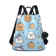 thumbnail image 1 of FORMRS Women's Travel Backpack Purse Anti-Theft Hidden Pockets Casual Shoulder Bag, Blue Halloween Ghosts, 1 of 7