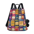thumbnail image 1 of FORMRS Women's Travel Backpack Purse Anti-Theft Hidden Pockets Casual Shoulder Bag, Blue Jam, 1 of 7