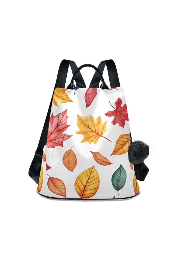 Women's Travel Backpack Purse Anti-theft Hidden Pockets Casual Shoulder Bag, Blue Leaves