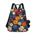 thumbnail image 1 of FORMRS Women's Travel Backpack Purse Anti-Theft Hidden Pockets Casual Shoulder Bag, Bright Colorful Flowers Pattern, 1 of 7