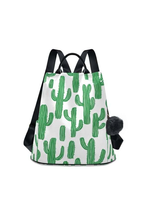 Women's Travel Backpack Purse Anti-Theft Hidden Pockets Casual Shoulder Bag, Cactus Pattern