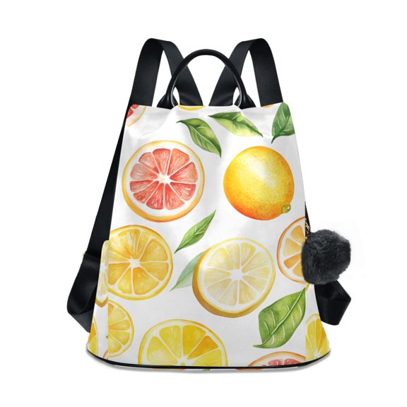 FORMRS Women's Travel Backpack Purse Anti-theft Hidden Pockets Casual Shoulder Bag, Candy Lemon