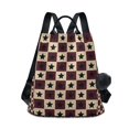 thumbnail image 1 of FORMRS Women's Travel Backpack Purse Anti-theft Hidden Pockets Casual Shoulder Bag, Checkered Stars Pattern, 1 of 7