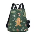 thumbnail image 1 of FORMRS Women's Travel Backpack Purse Anti-Theft Hidden Pockets Casual Shoulder Bag, Christmas Gingerbread, 1 of 7