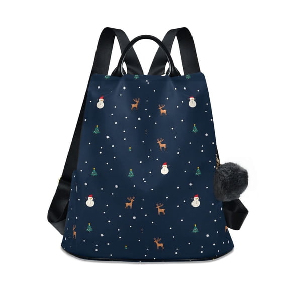 FORMRS Women's Travel Backpack Purse Anti-Theft Hidden Pockets Casual Shoulder Bag, Christmas Whimsy
