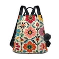 thumbnail image 1 of FORMRS Women's Travel Backpack Purse Anti-Theft Hidden Pockets Casual Shoulder Bag, Colorful Flowers, 1 of 7