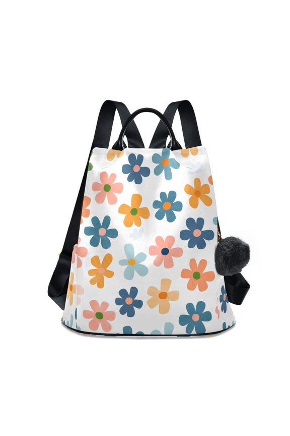 Women's Travel Backpack Purse Anti-theft Hidden Pockets Casual Shoulder Bag, Colorful Flowers