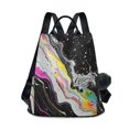 thumbnail image 1 of FORMRS Women's Travel Backpack Purse Anti-Theft Hidden Pockets Casual Shoulder Bag, Colorful White, 1 of 7