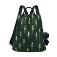 thumbnail image 1 of FORMRS Women's Travel Backpack Purse Anti-theft Hidden Pockets Casual Shoulder Bag, Dark Green Plants, 1 of 7