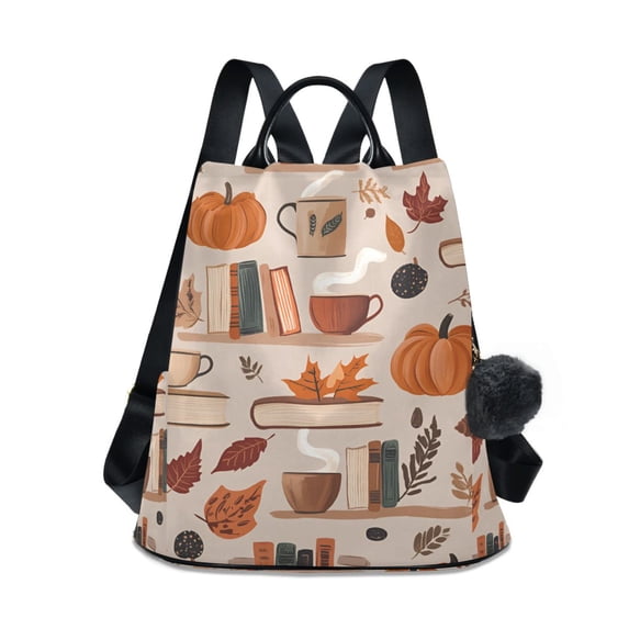 FORMRS Women's Travel Backpack Purse Anti-Theft Hidden Pockets Casual Shoulder Bag, Fall Acorns Pattern
