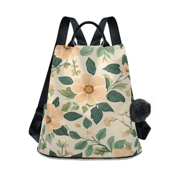 FORMRS Women's Travel Backpack Purse Anti-theft Hidden Pockets Casual Shoulder Bag, Floral Design