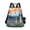 thumbnail image 1 of FORMRS Women's Travel Backpack Purse Anti-Theft Hidden Pockets Casual Shoulder Bag, Floral Mountain, 1 of 7