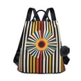 thumbnail image 1 of FORMRS Women's Travel Backpack Purse Anti-Theft Hidden Pockets Casual Shoulder Bag, Geometric Stripes, 1 of 7