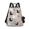 thumbnail image 1 of FORMRS Women's Travel Backpack Purse Anti-Theft Hidden Pockets Casual Shoulder Bag, Gray Cartoon Pattern, 1 of 7
