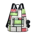 thumbnail image 1 of FORMRS Women's Travel Backpack Purse Anti-Theft Hidden Pockets Casual Shoulder Bag, Green Abstract Geometric, 1 of 7