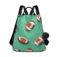 thumbnail image 1 of FORMRS Women's Travel Backpack Purse Anti-Theft Hidden Pockets Casual Shoulder Bag, Green American Footballs, 1 of 7