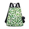 thumbnail image 1 of FORMRS Women's Travel Backpack Purse Anti-theft Hidden Pockets Casual Shoulder Bag, Green Dot Triangles Pattern, 1 of 7