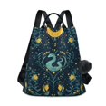 thumbnail image 1 of FORMRS Women's Travel Backpack Purse Anti-Theft Hidden Pockets Casual Shoulder Bag, Green Dragon Flowers, 1 of 7