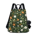 thumbnail image 1 of FORMRS Women's Travel Backpack Purse Anti-Theft Hidden Pockets Casual Shoulder Bag, Green Flowers Pattern, 1 of 7