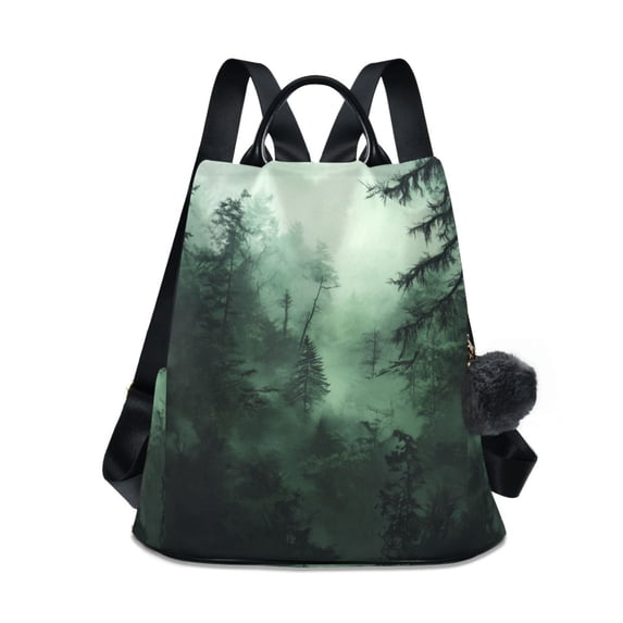 FORMRS Women's Travel Backpack Purse Anti-Theft Hidden Pockets Casual Shoulder Bag, Green Forest