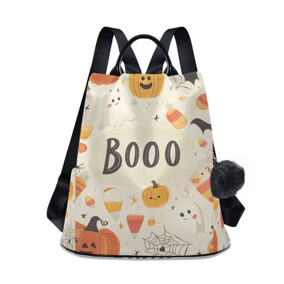 FORMRS Women's Travel Backpack Purse Anti-Theft Hidden Pockets Casual Shoulder Bag, Halloween Cute Pumpkins