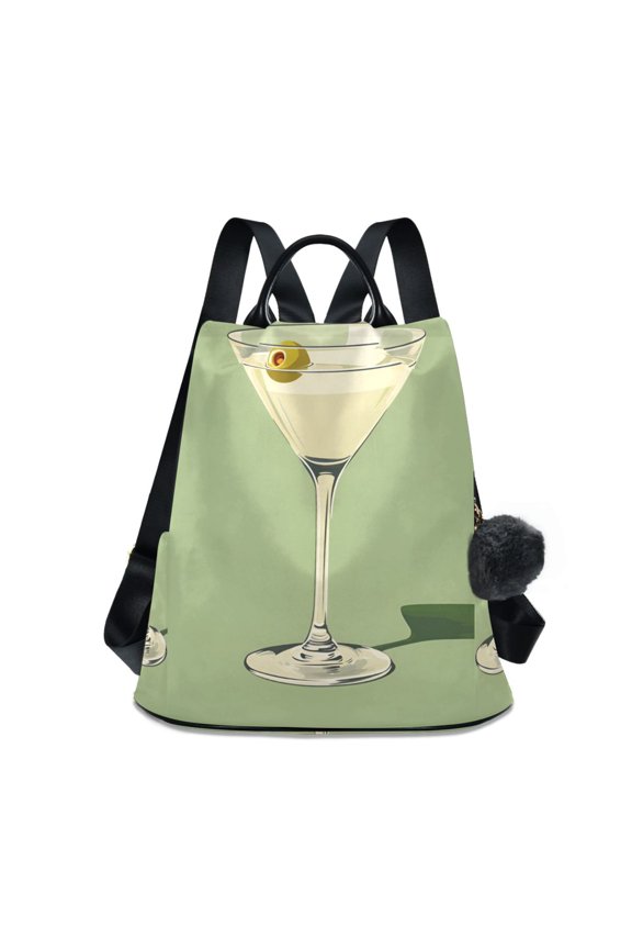 Women's Travel Backpack Purse Anti-theft Hidden Pockets Casual Shoulder Bag, Light Green Martini