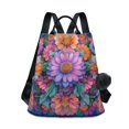 thumbnail image 1 of FORMRS Women's Travel Backpack Purse Anti-Theft Hidden Pockets Casual Shoulder Bag, Light Purple Flowers, 1 of 7