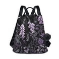 thumbnail image 1 of FORMRS Women's Travel Backpack Purse Anti-theft Hidden Pockets Casual Shoulder Bag, Light Purple Flowers, 1 of 7