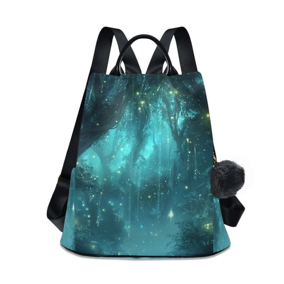 FORMRS Women's Travel Backpack Purse Anti-Theft Hidden Pockets Casual Shoulder Bag, Magical Forest