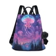 thumbnail image 1 of FORMRS Women's Travel Backpack Purse Anti-Theft Hidden Pockets Casual Shoulder Bag, Neon Jellyfish, 1 of 7